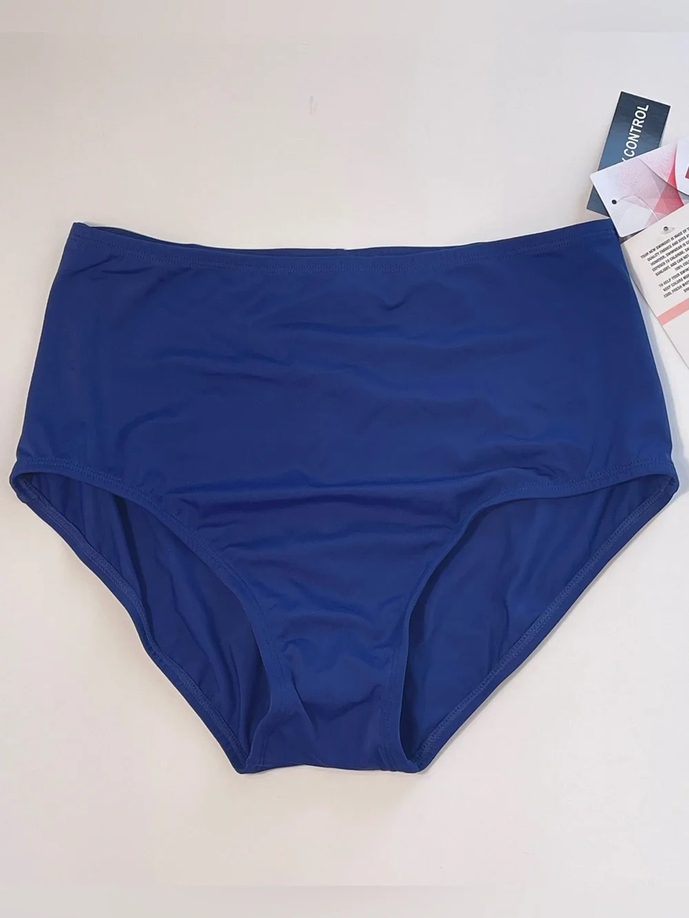 Maxine of Hollywood Women’s Blue High Waist Swim Bottoms Size 10 NWT